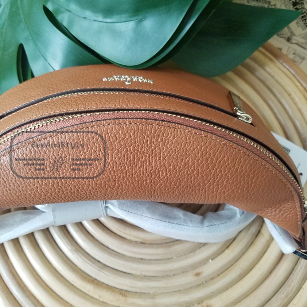 Kate Spade NWT Leila Belt Bag Fanny Pack Warm Ginger Bread Leather brown - Picture 8 of 11